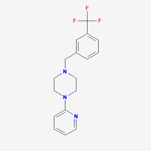 molecular formula C17H18F3N3 B5655512 1-(2-pyridinyl)-4-[3-(trifluoromethyl)benzyl]piperazine 