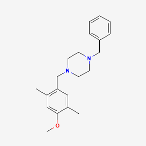 molecular formula C21H28N2O B5655544 1-benzyl-4-(4-methoxy-2,5-dimethylbenzyl)piperazine 