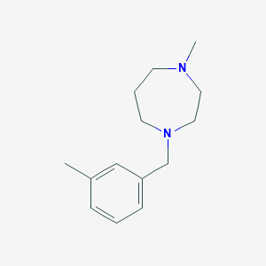 molecular formula C14H22N2 B5655547 1-methyl-4-(3-methylbenzyl)-1,4-diazepane 