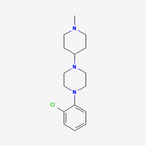 molecular formula C16H24ClN3 B5655555 1-(2-chlorophenyl)-4-(1-methyl-4-piperidinyl)piperazine 