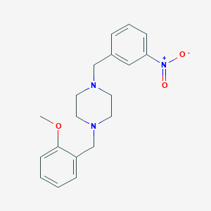 molecular formula C19H23N3O3 B5655625 1-(2-methoxybenzyl)-4-(3-nitrobenzyl)piperazine 