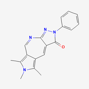 molecular formula C18H16N4O B5655634 5,6,7-trimethyl-2-phenyl-2,6-dihydro-3H-pyrazolo[3,4-b]pyrrolo[3,4-e]azepin-3-one 
