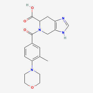 molecular formula C19H22N4O4 B5655666 5-(3-methyl-4-morpholin-4-ylbenzoyl)-4,5,6,7-tetrahydro-1H-imidazo[4,5-c]pyridine-6-carboxylic acid 