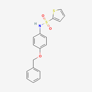 molecular formula C17H15NO3S2 B5655711 N-[4-(benzyloxy)phenyl]-2-thiophenesulfonamide 
