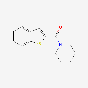 molecular formula C14H15NOS B5655717 1-(1-benzothien-2-ylcarbonyl)piperidine 