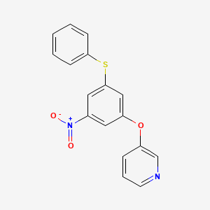 molecular formula C17H12N2O3S B5655721 3-[3-nitro-5-(phenylthio)phenoxy]pyridine 