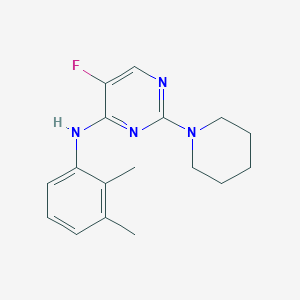 molecular formula C17H21FN4 B5655776 N-(2,3-dimethylphenyl)-5-fluoro-2-(1-piperidinyl)-4-pyrimidinamine 