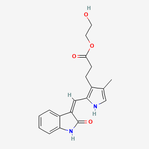 molecular formula C19H20N2O4 B565582 2-羟乙基 3-{4-甲基-2-[(Z)-(2-氧代-1,2-二氢-3H-吲哚-3-亚甲基)甲基]-1H-吡咯-3-基}丙酸酯 CAS No. 258831-78-6