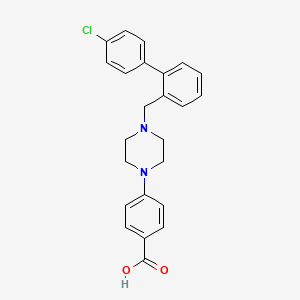 molecular formula C24H23ClN2O2 B565588 4-[4-(4'-Chlorobiphenyl-2-ylmethyl)piperazin-1-YL]benzoic acid CAS No. 916204-05-2