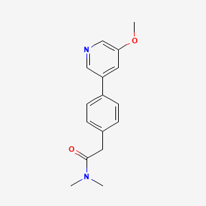 molecular formula C16H18N2O2 B5655886 2-[4-(5-methoxypyridin-3-yl)phenyl]-N,N-dimethylacetamide 