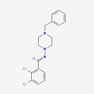 molecular formula C18H19Cl2N3 B5655915 4-benzyl-N-(2,3-dichlorobenzylidene)-1-piperazinamine 
