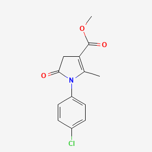 molecular formula C13H12ClNO3 B5655948 methyl 1-(4-chlorophenyl)-2-methyl-5-oxo-4,5-dihydro-1H-pyrrole-3-carboxylate CAS No. 77867-46-0