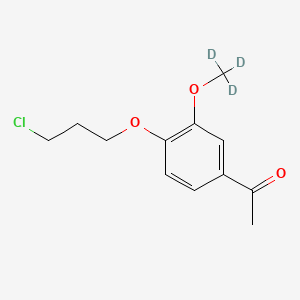 B565595 1-[4-(3-Chloropropoxy)-3-methoxyphenyl]ethanone-d3 CAS No. 1071167-68-4