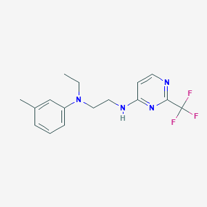 molecular formula C16H19F3N4 B5655950 N-ethyl-N-(3-methylphenyl)-N'-[2-(trifluoromethyl)pyrimidin-4-yl]ethane-1,2-diamine 