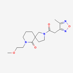 molecular formula C16H24N4O4 B5655969 7-(2-methoxyethyl)-2-[(4-methyl-1,2,5-oxadiazol-3-yl)acetyl]-2,7-diazaspiro[4.5]decan-6-one 