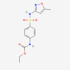 molecular formula C13H15N3O5S B5656008 ethyl (4-{[(5-methyl-3-isoxazolyl)amino]sulfonyl}phenyl)carbamate 