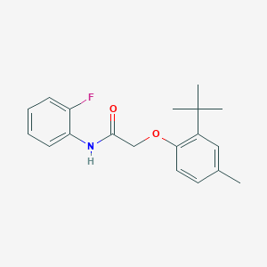 2-(2-tert-butyl-4-methylphenoxy)-N-(2-fluorophenyl)acetamide