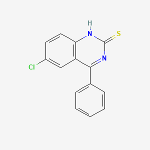 molecular formula C14H9ClN2S B5656051 6-chloro-4-phenyl-2-quinazolinethiol CAS No. 57370-19-1