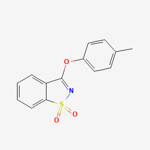 molecular formula C14H11NO3S B5656066 3-(4-methylphenoxy)-1,2-benzisothiazole 1,1-dioxide 
