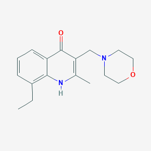 8-ethyl-2-methyl-3-(4-morpholinylmethyl)-4-quinolinol