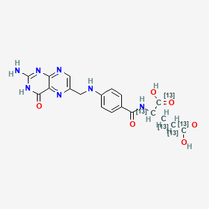 molecular formula C19H19N7O6 B565608 叶酸-13C5 CAS No. 1207282-75-4