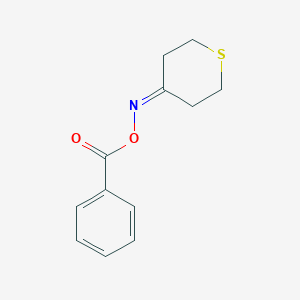 molecular formula C12H13NO2S B5656090 tetrahydro-4H-thiopyran-4-one O-benzoyloxime 