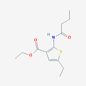 molecular formula C13H19NO3S B5656096 ethyl 2-(butyrylamino)-5-ethyl-3-thiophenecarboxylate 