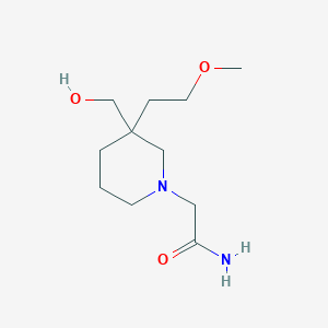 molecular formula C11H22N2O3 B5656129 2-[3-(hydroxymethyl)-3-(2-methoxyethyl)-1-piperidinyl]acetamide 