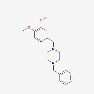 molecular formula C21H28N2O2 B5656152 1-benzyl-4-(3-ethoxy-4-methoxybenzyl)piperazine 