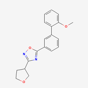 molecular formula C19H18N2O3 B5656185 5-(2'-methoxybiphenyl-3-yl)-3-(tetrahydrofuran-3-yl)-1,2,4-oxadiazole 