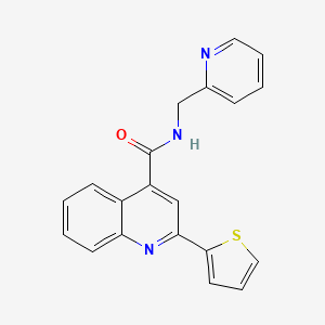 molecular formula C20H15N3OS B5656193 N-(2-pyridinylmethyl)-2-(2-thienyl)-4-quinolinecarboxamide 
