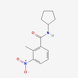 molecular formula C13H16N2O3 B5656201 N-cyclopentyl-2-methyl-3-nitrobenzamide 