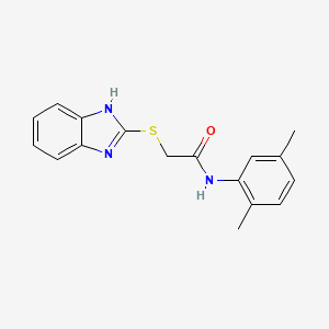 molecular formula C17H17N3OS B5656249 2-(1H-benzimidazol-2-ylthio)-N-(2,5-dimethylphenyl)acetamide 