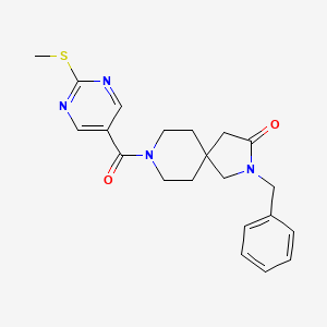 molecular formula C21H24N4O2S B5656255 2-benzyl-8-{[2-(methylthio)pyrimidin-5-yl]carbonyl}-2,8-diazaspiro[4.5]decan-3-one 