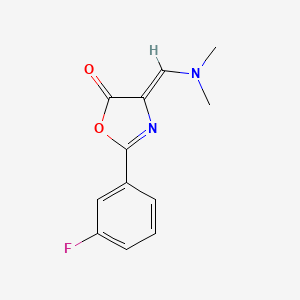 molecular formula C12H11FN2O2 B5656270 4-[(dimethylamino)methylene]-2-(3-fluorophenyl)-1,3-oxazol-5(4H)-one 