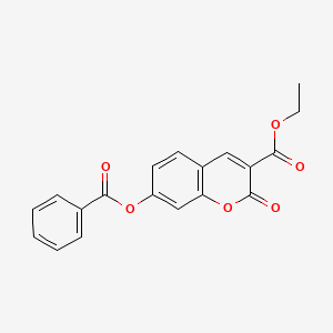 molecular formula C19H14O6 B5656271 ethyl 7-(benzoyloxy)-2-oxo-2H-chromene-3-carboxylate 
