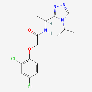 molecular formula C15H18Cl2N4O2 B5656277 2-(2,4-dichlorophenoxy)-N-[1-(4-isopropyl-4H-1,2,4-triazol-3-yl)ethyl]acetamide 