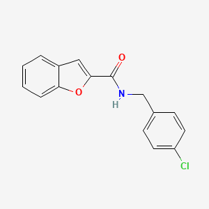 molecular formula C16H12ClNO2 B5656344 N-(4-chlorobenzyl)-1-benzofuran-2-carboxamide 