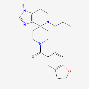 molecular formula C22H28N4O2 B5656346 1'-(2,3-dihydro-1-benzofuran-5-ylcarbonyl)-5-propyl-1,5,6,7-tetrahydrospiro[imidazo[4,5-c]pyridine-4,4'-piperidine] 