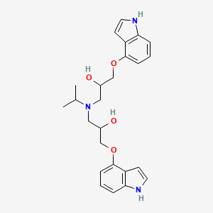 molecular formula C25H31N3O4 B565635 1-[[2-hydroxy-3-(1H-indol-4-yloxy)propyl]-propan-2-ylamino]-3-(1H-indol-4-yloxy)propan-2-ol CAS No. 130115-65-0