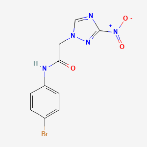 molecular formula C10H8BrN5O3 B5656368 N-(4-bromophenyl)-2-(3-nitro-1H-1,2,4-triazol-1-yl)acetamide 