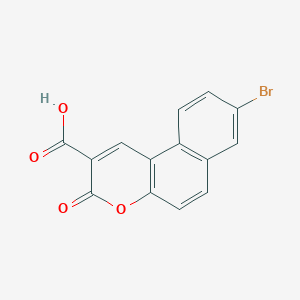molecular formula C14H7BrO4 B5656380 8-bromo-3-oxo-3H-benzo[f]chromene-2-carboxylic acid 