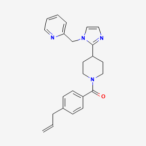 molecular formula C24H26N4O B5656388 2-({2-[1-(4-allylbenzoyl)-4-piperidinyl]-1H-imidazol-1-yl}methyl)pyridine 