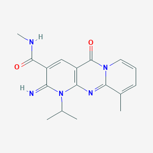 molecular formula C17H19N5O2 B5656392 2-imino-1-isopropyl-N,10-dimethyl-5-oxo-1,5-dihydro-2H-dipyrido[1,2-a:2',3'-d]pyrimidine-3-carboxamide CAS No. 618072-30-3
