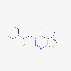 molecular formula C14H19N3O2S B5656403 2-(5,6-dimethyl-4-oxothieno[2,3-d]pyrimidin-3(4H)-yl)-N,N-diethylacetamide 
