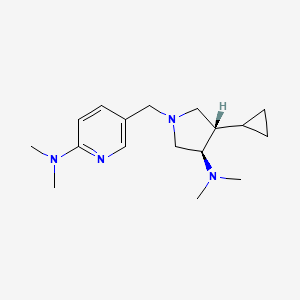 molecular formula C17H28N4 B5656414 5-{[rel-(3S,4R)-3-cyclopropyl-4-(dimethylamino)-1-pyrrolidinyl]methyl}-N,N-dimethyl-2-pyridinamine dihydrochloride 