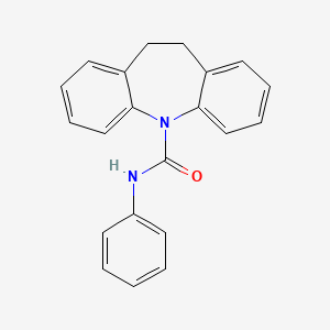 molecular formula C21H18N2O B5656423 N-phenyl-10,11-dihydro-5H-dibenzo[b,f]azepine-5-carboxamide 