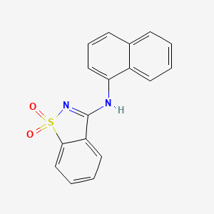 molecular formula C17H12N2O2S B5656438 N-1-naphthyl-1,2-benzisothiazol-3-amine 1,1-dioxide 