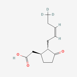molecular formula C12H18O3 B565645 2-[(1S,2S)-3-oxo-2-[(Z)-5,5,5-trideuteriopent-2-enyl]cyclopentyl]acetic acid CAS No. 903510-51-0