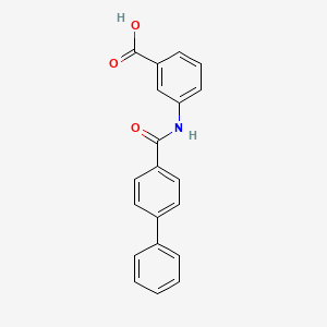 molecular formula C20H15NO3 B5656453 3-[(4-biphenylylcarbonyl)amino]benzoic acid 